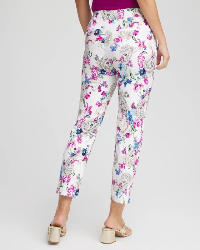 Brigitte Paisley Floral Cropped Pants - image 3